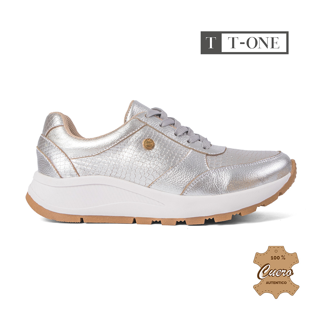 Zapatillas Dama Plateado - Imagen 4