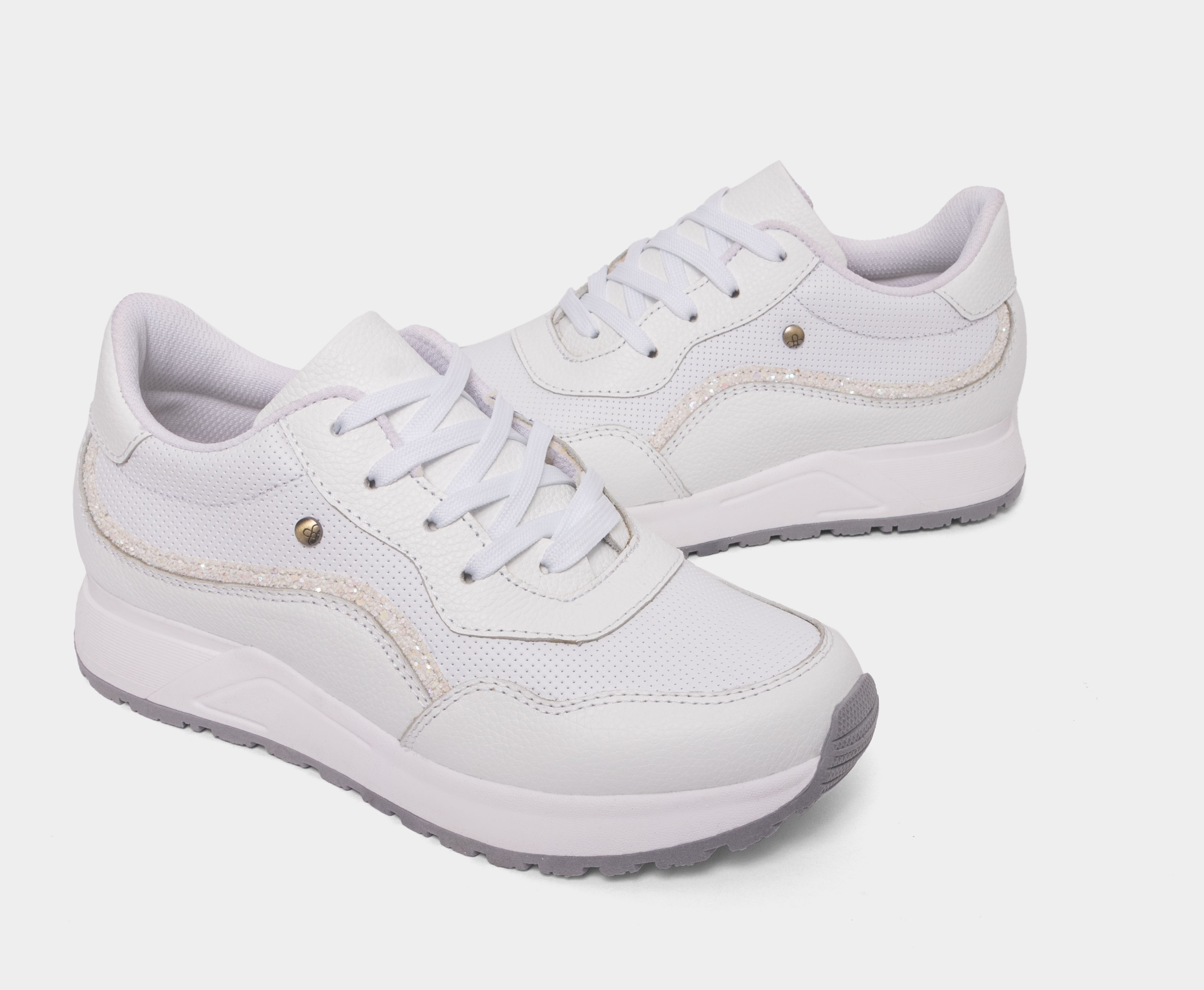 ZAPATILLAS MUJER BLANCO GLITER — 4