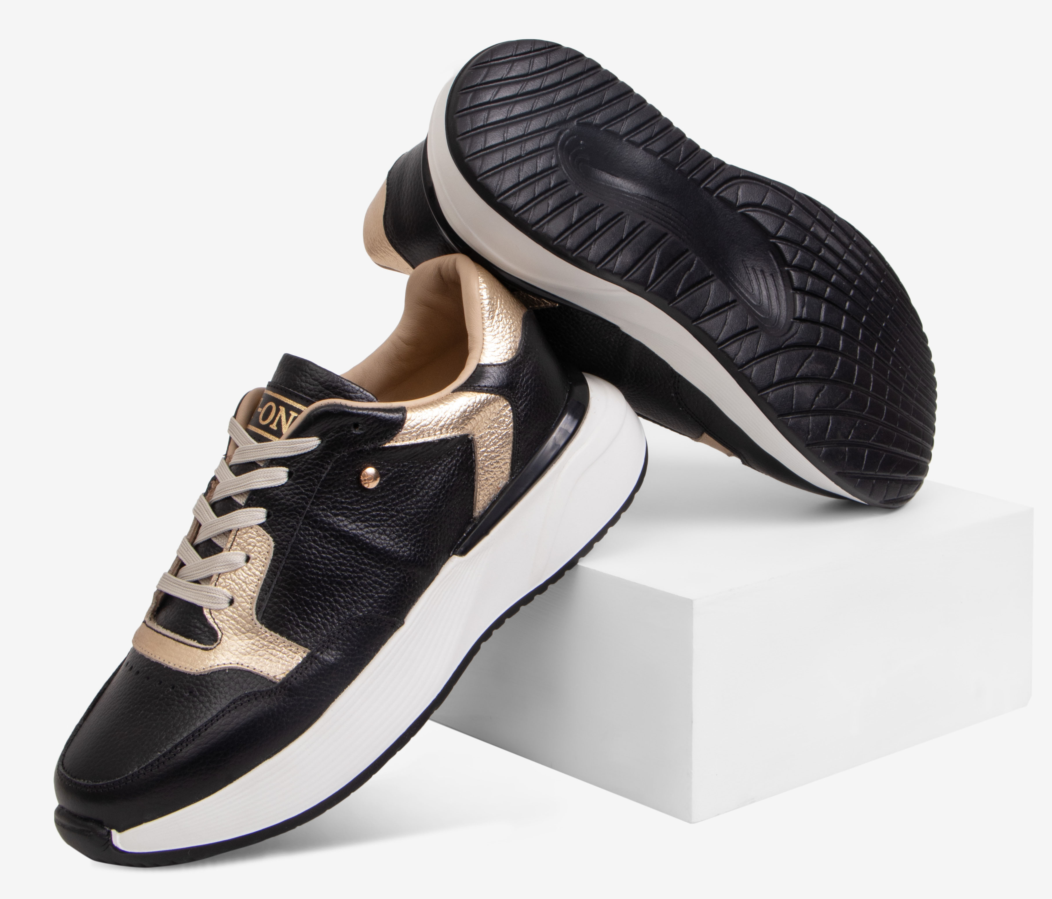 ZAPATILLAS MUJER NEGRO DORADO — 3