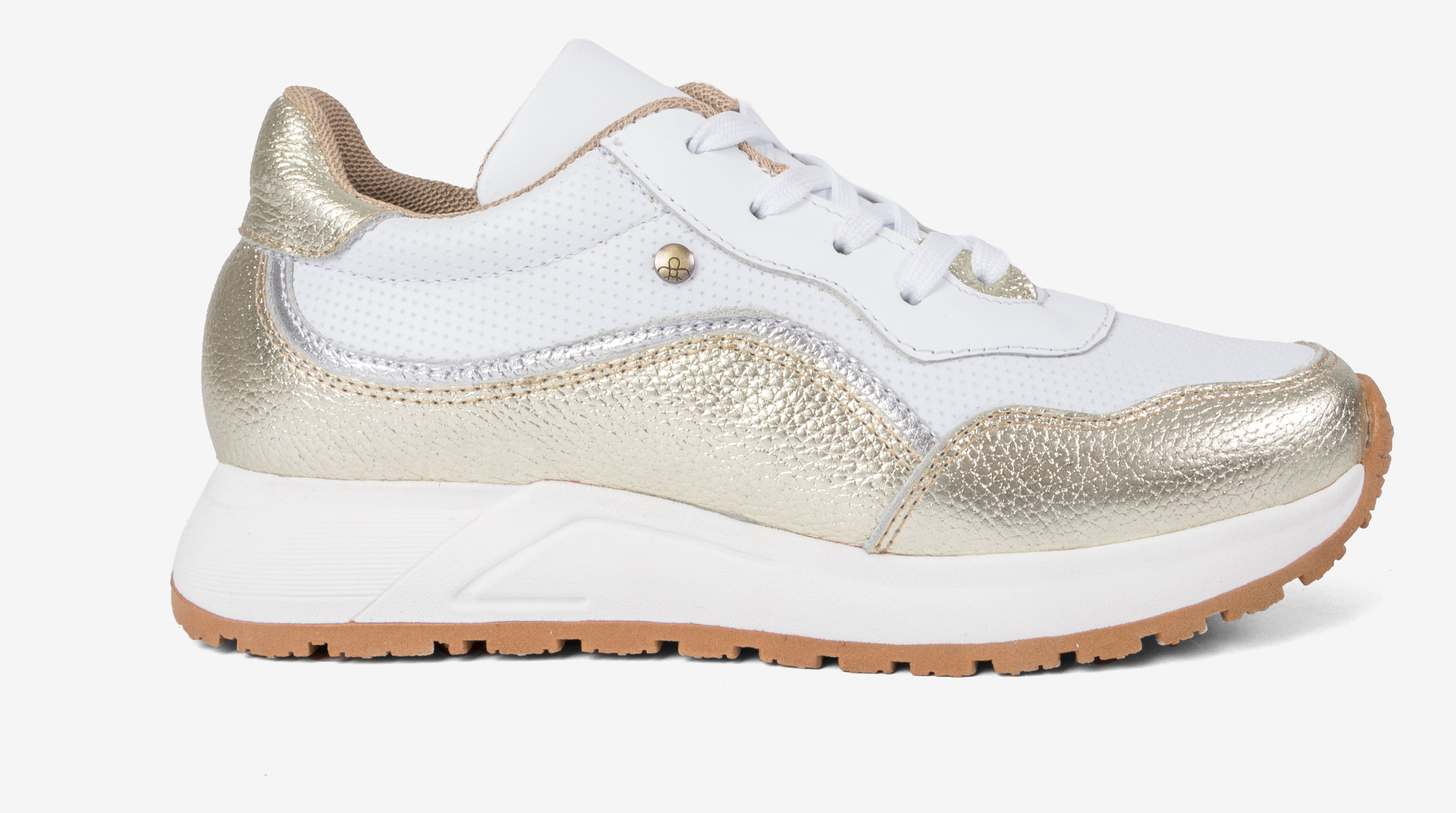 ZAPATILLAS MUJER BLANCO DORADO