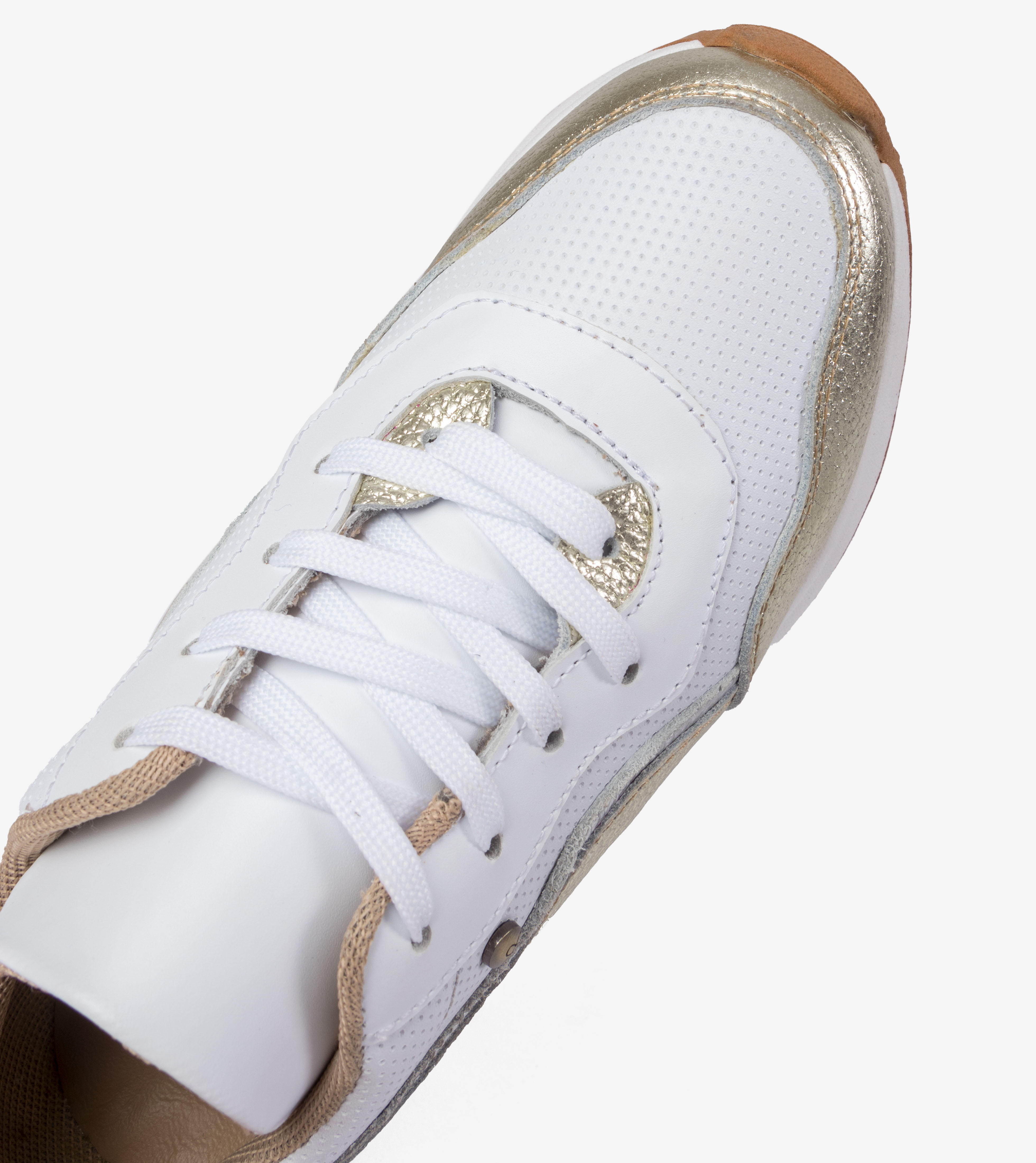 ZAPATILLAS MUJER BLANCO DORADO — 4