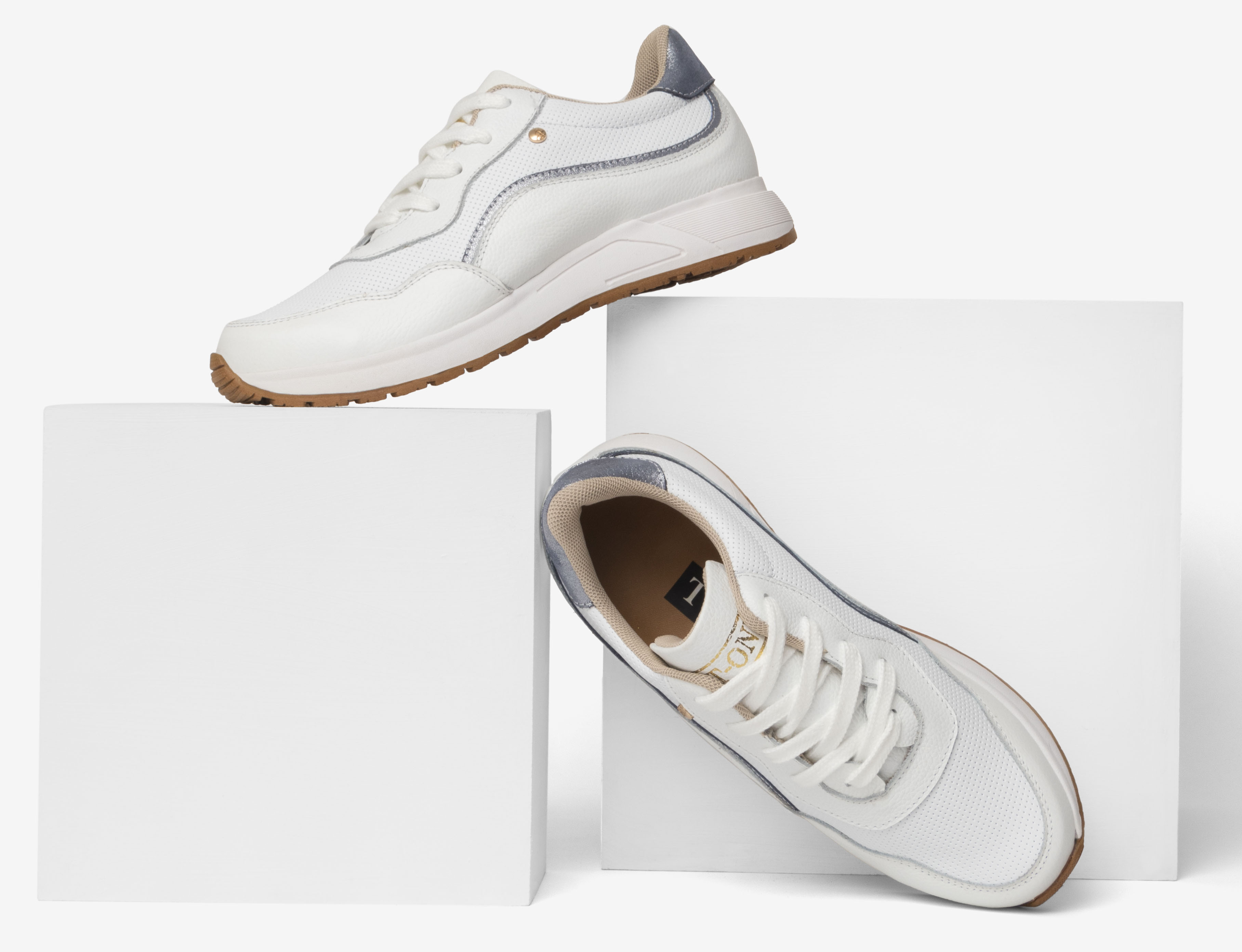 ZAPATILLAS MUJER BLANCO PLOMO — 2