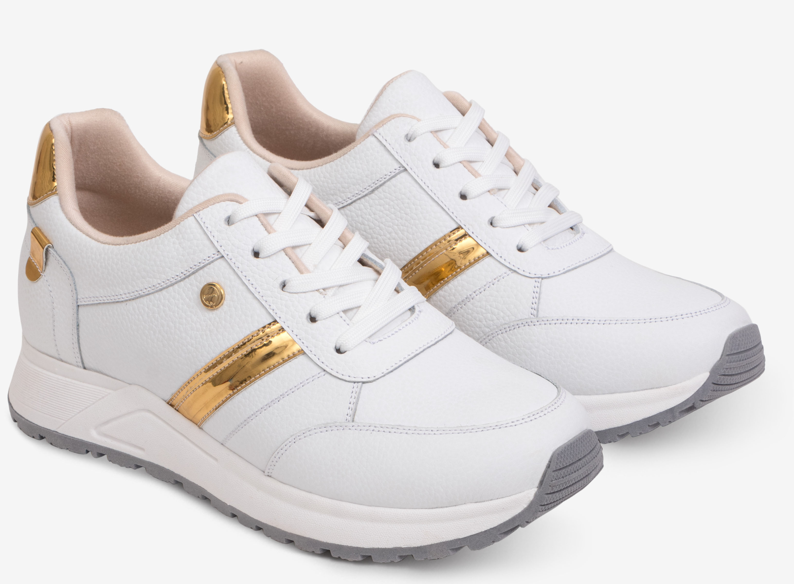 ZAPATILLAS MUJER BLANCO DORADO — 2